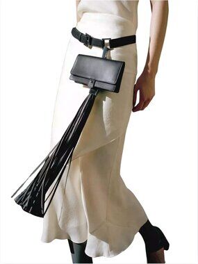 MANGO Selection leather belt Removable Attachments NWOT $140 S